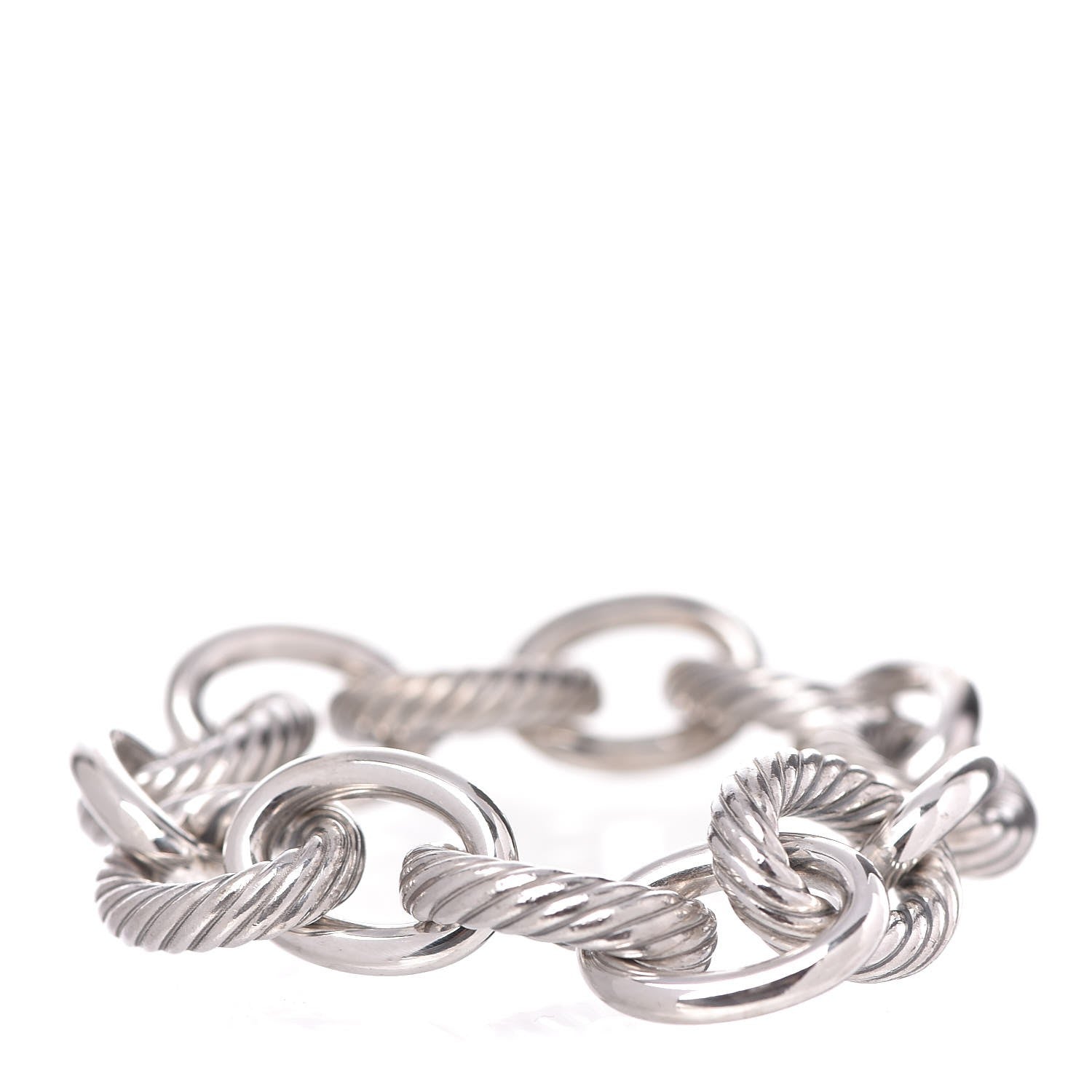 David Yurman Sterling Silver 17mm Extra Large Oval Link Bracelet 1 of 5