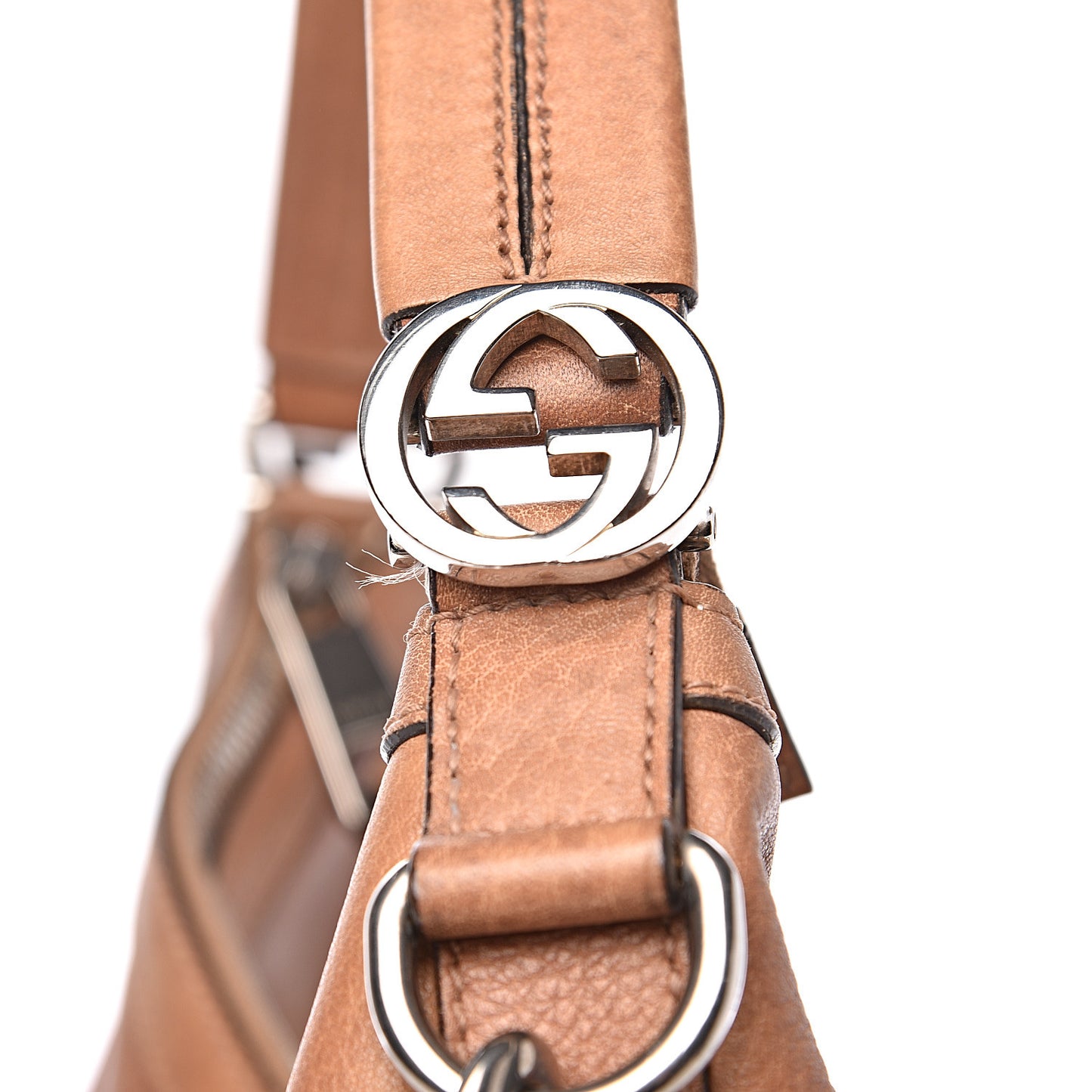 Grained Calfskin Small Miss GG Hobo Light Cuir