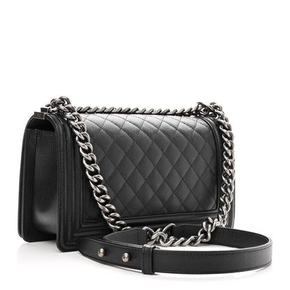 Chanel Caviar Quilted Medium Boy Flap Black 3 of 10
