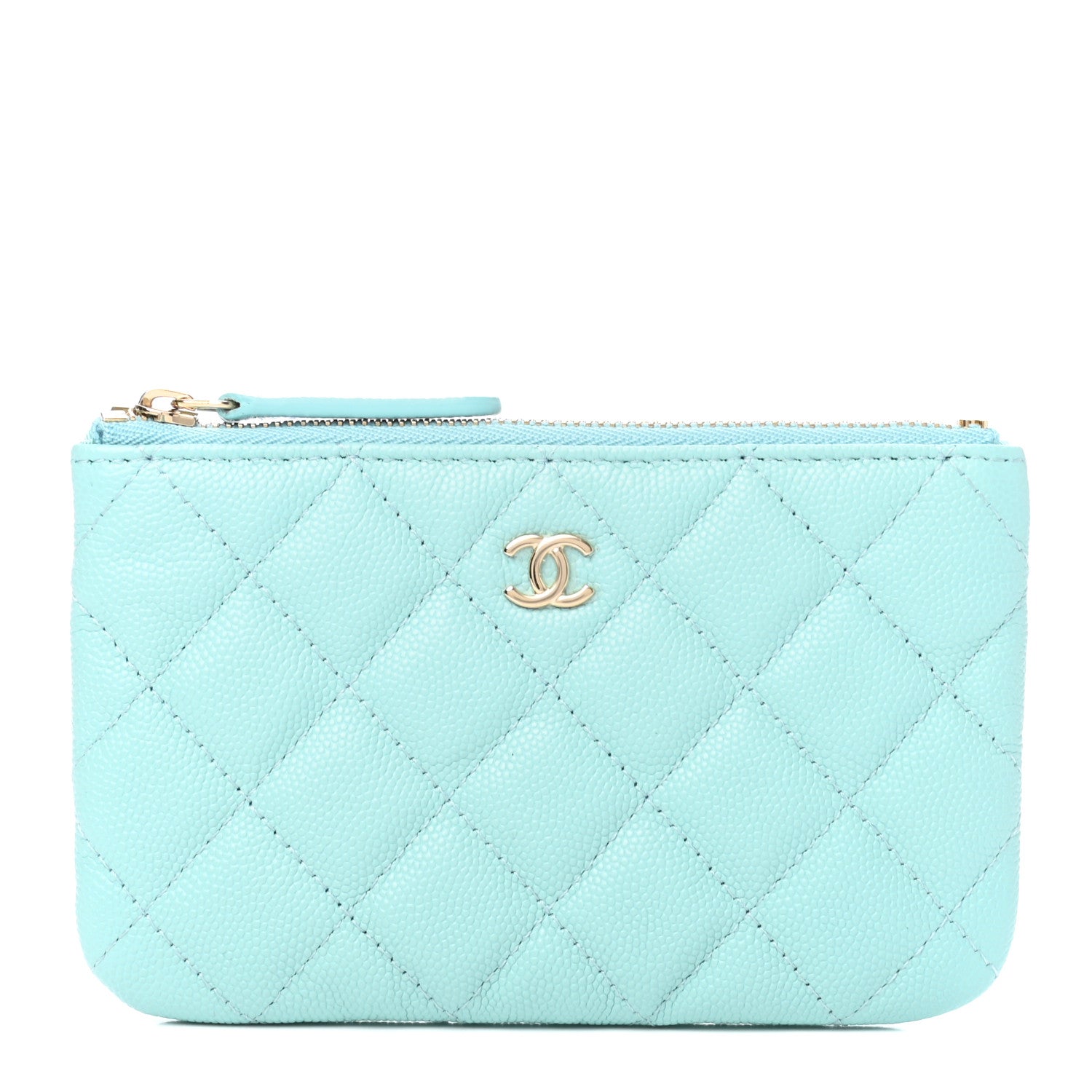 Chanel Caviar Quilted Small Cosmetic Case Light Blue 1 of 7