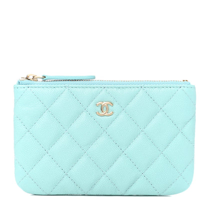 Chanel Caviar Quilted Small Cosmetic Case Light Blue 1 of 7