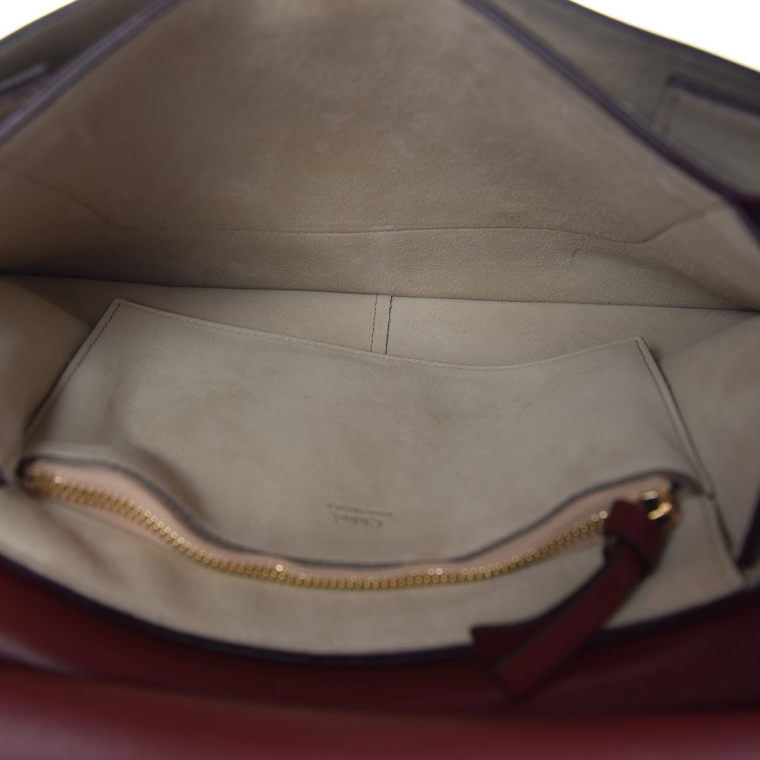 Chloe Calfskin Suede Medium Faye Shoulder Bag Plum Purple 6 of 10