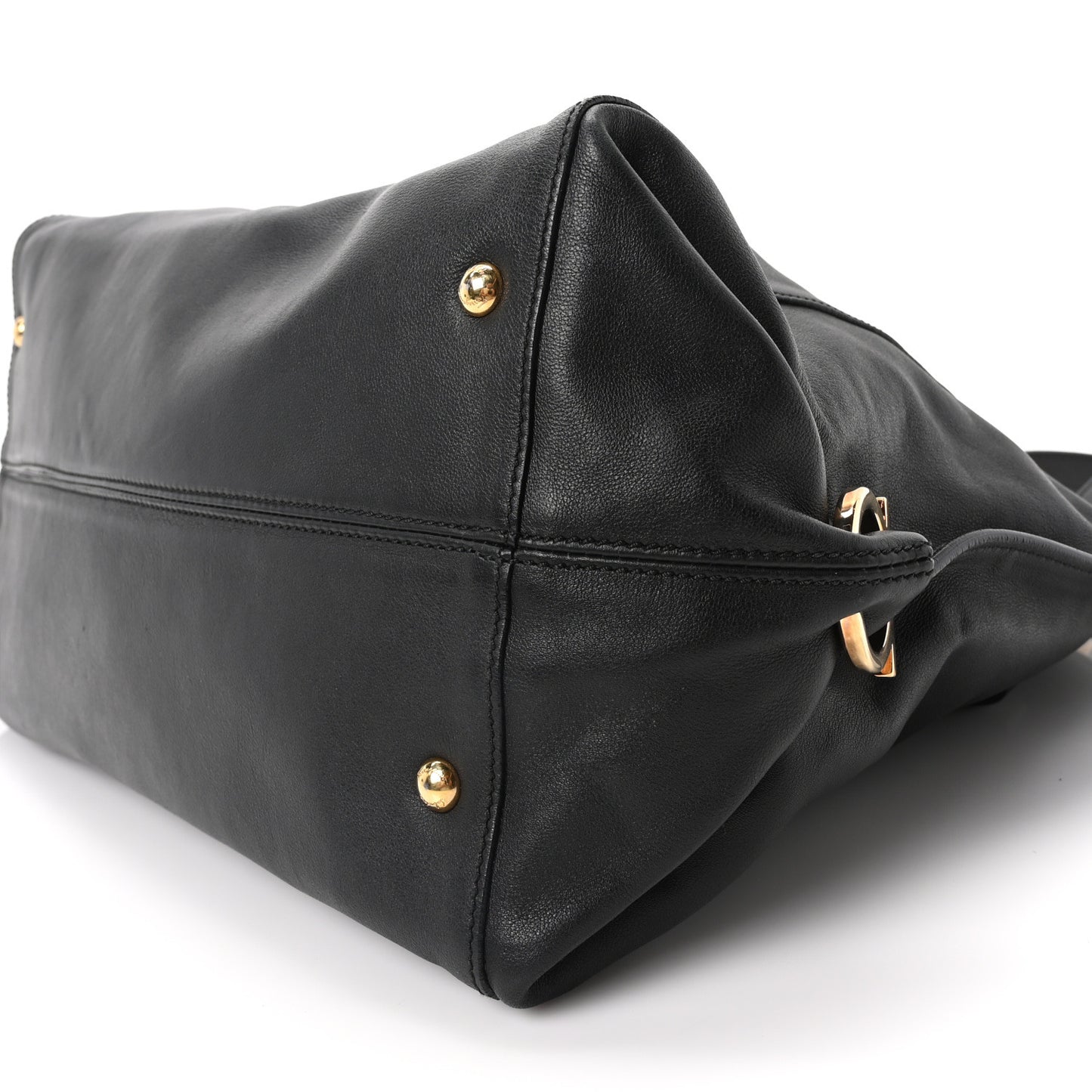 Calfskin Trifolio Tote Black