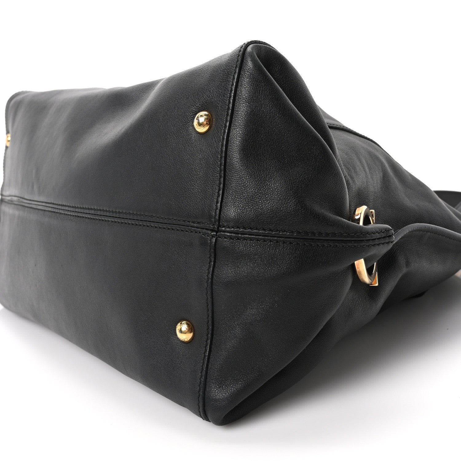 Salvatore Ferragamo Calfskin Trifolio Tote Black 9 of 9