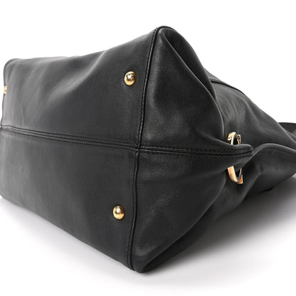 Salvatore Ferragamo Calfskin Trifolio Tote Black 9 of 9