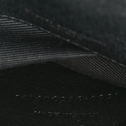 Saint Laurent Sheepskin Matelasse Chevron Monogram Medium College Bag Black 7 of 9
