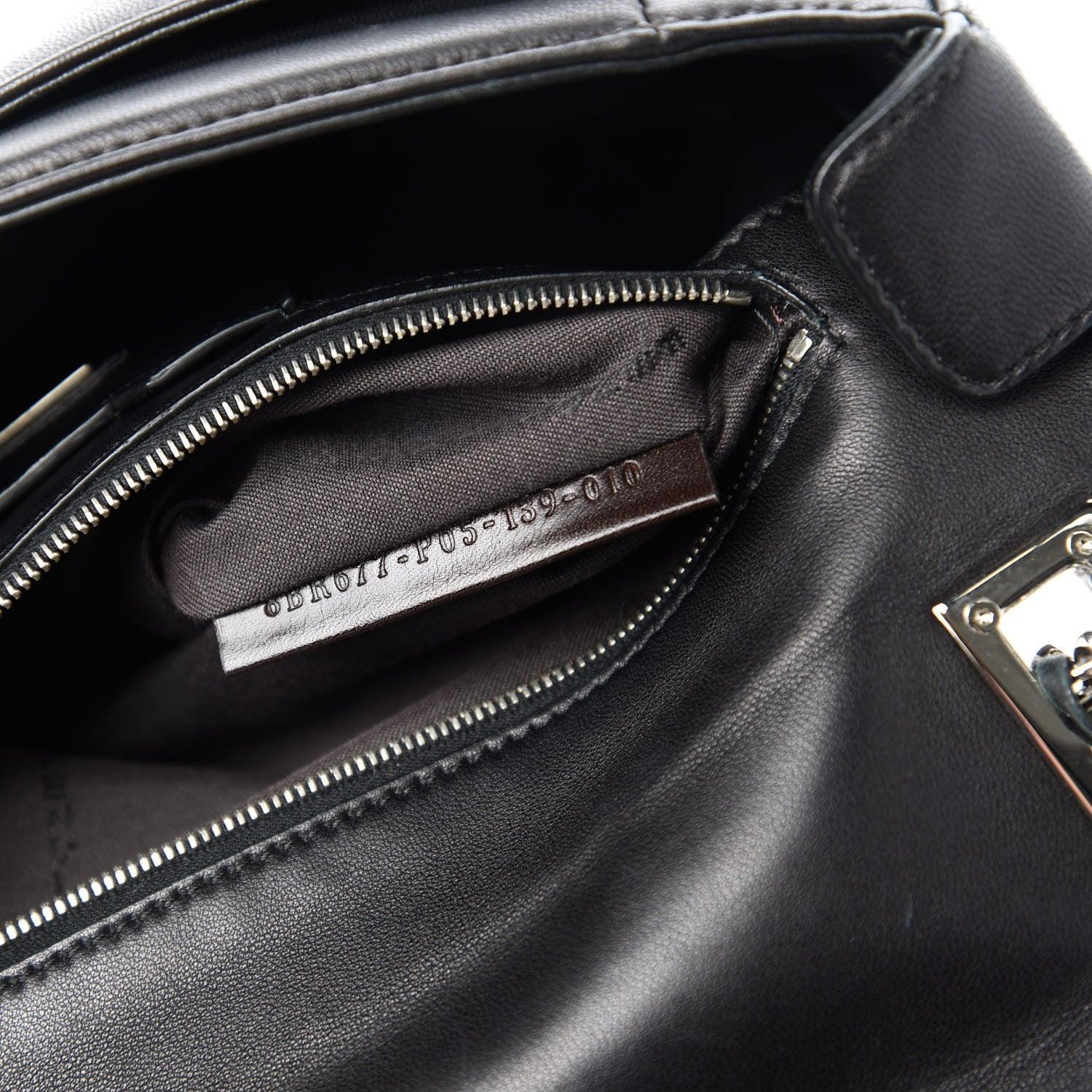 Fendi Nappa Be Baguette Crossbody Bag Black 9 of 10