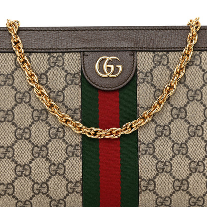 Gucci GG Supreme Monogram Web Small Ophidia Chain Shoulder Bag Brown 8 of 10