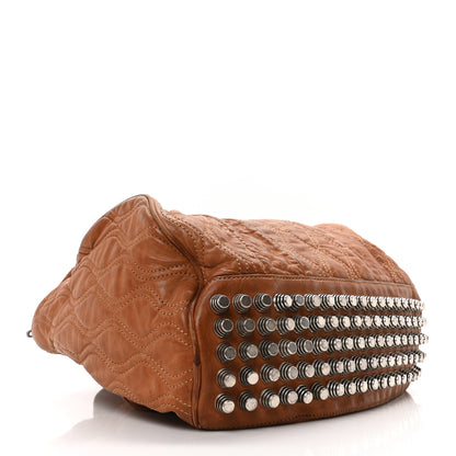 Alexander Wang Lambskin Quilted Rocco Duffel Brown 4 of 9