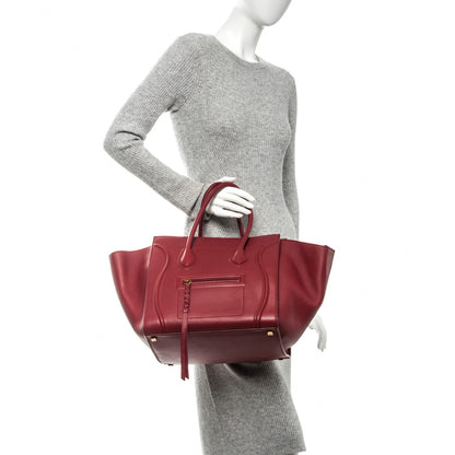Celine Supple Calfskin Medium Phantom Luggage Red 2 of 8