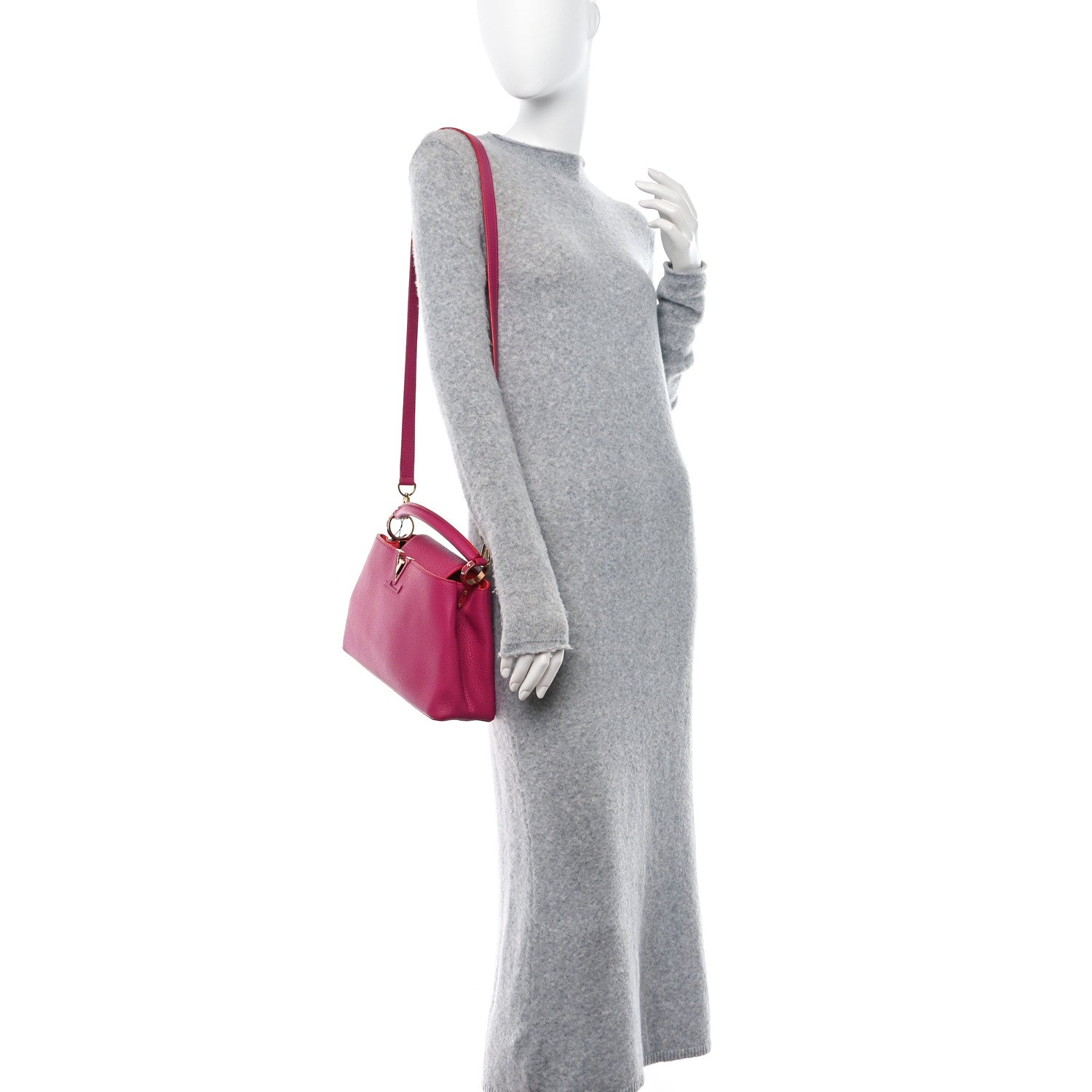 Louis Vuitton Taurillon Capucines BB Hibiscus Flamingo 2 of 11