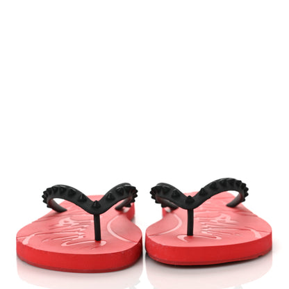 Christian Louboutin Rubber Spike Loubi Donna Flip Flop 38 Black 2 of 6