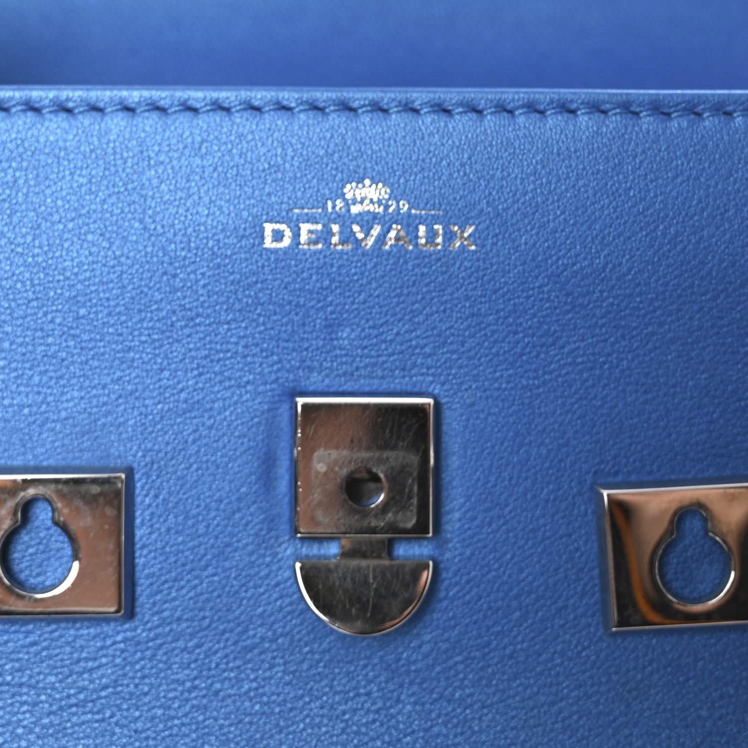 Delvaux Metallic Calfskin Mini Tempete Satchel Satin Electric 6 of 10