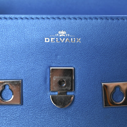 Delvaux Metallic Calfskin Mini Tempete Satchel Satin Electric 6 of 10