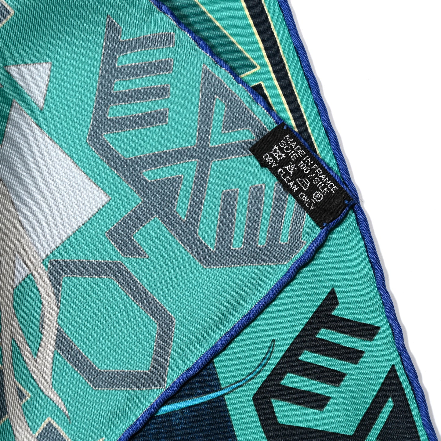 Silk Wako Ni Scarf 90 Blue Multicolor