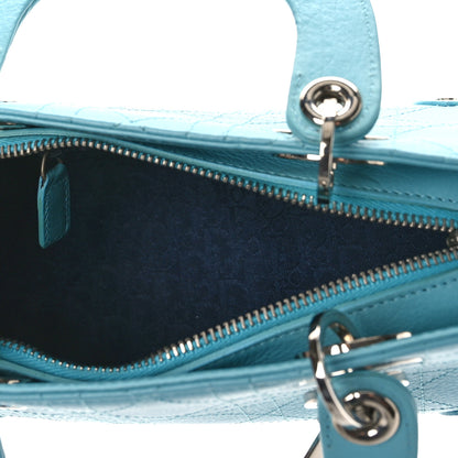 Christian Dior Calfskin Cannage Stitched Small East West Lady Dior Light Blue 5 of 9
