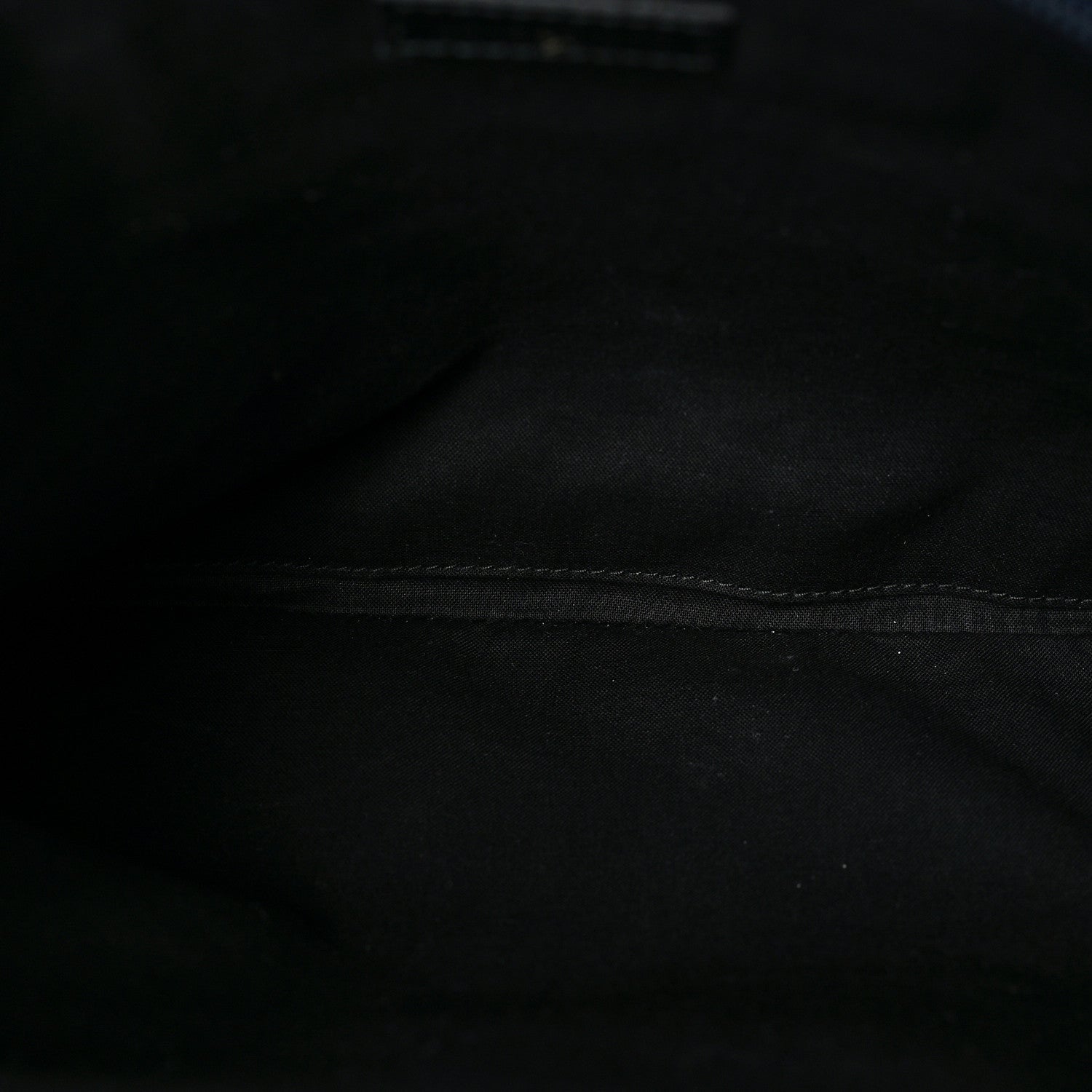 Balenciaga Nylon Political Campaign Logo Embroidered Zip Pouch Bleu Pacifique 5 of 6