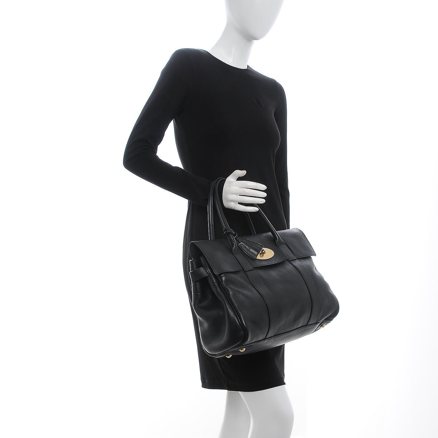 Mulberry Classic Grain Calfskin Bayswater Black 2 of 8