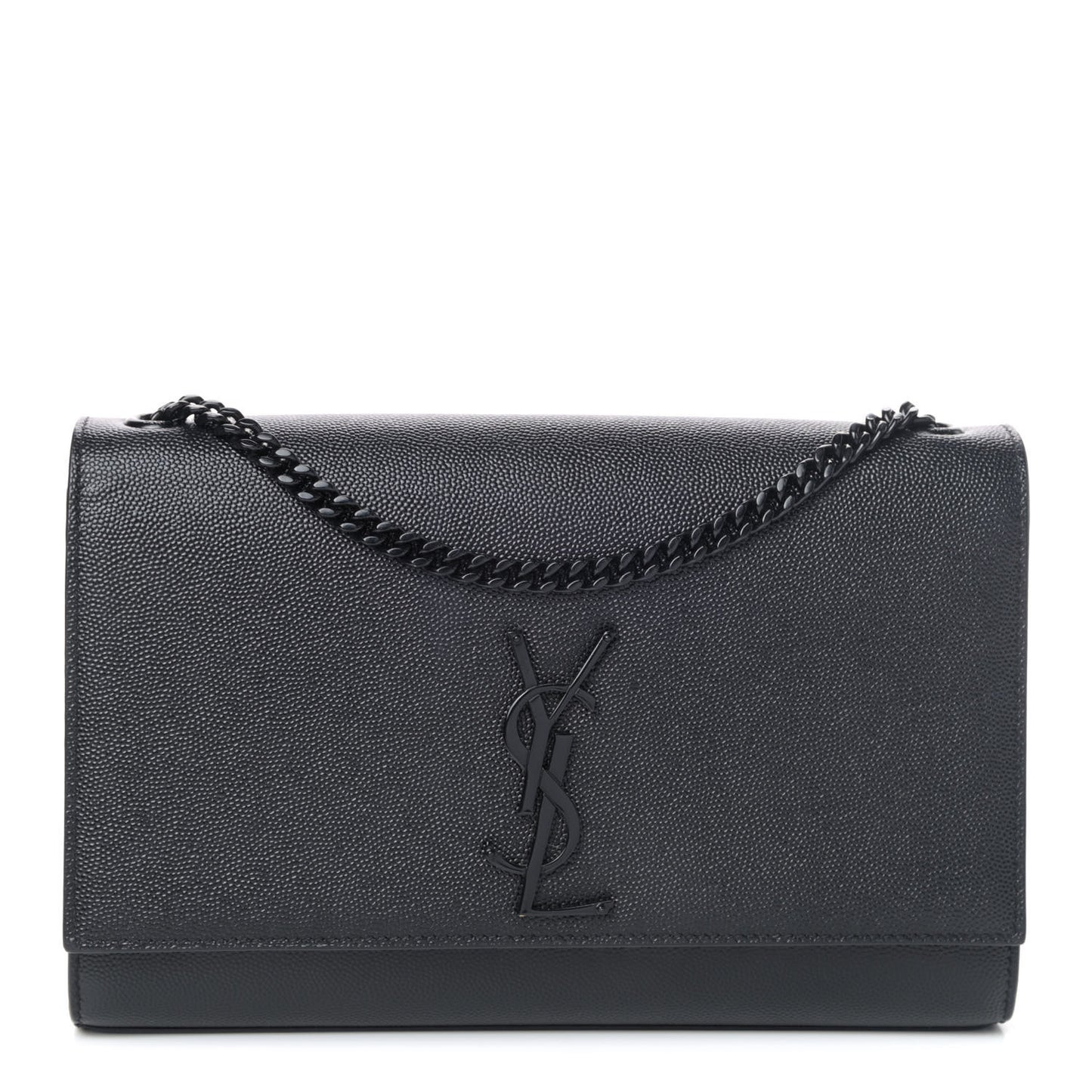 Grain De Poudre Medium Classic Monogram Kate Satchel Black