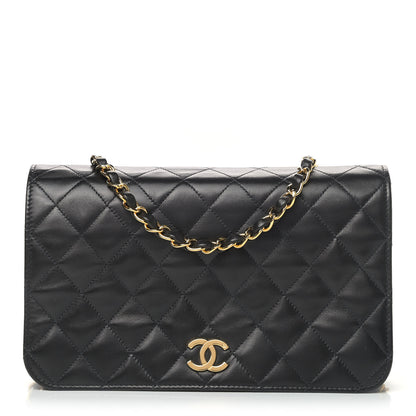 Chanel Lambskin Quilted Small Single Flap Black 1 of 5