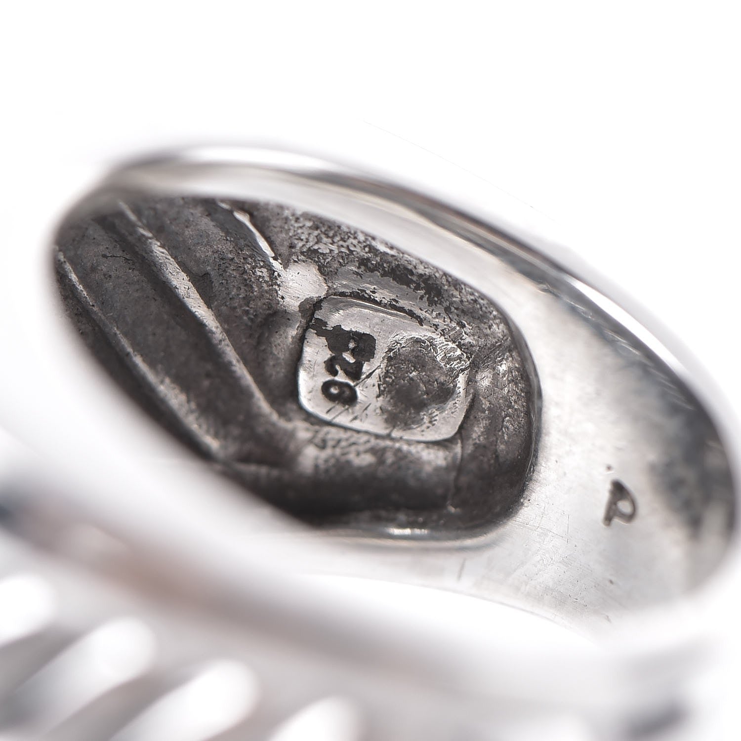 David Yurman Sterling Silver Pave Diamond Cable Cigar Band Ring 51 5.75 5 of 6