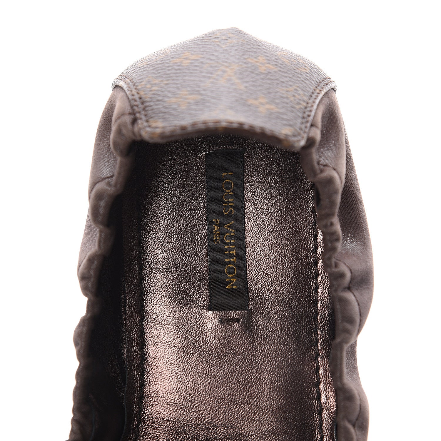 Louis Vuitton Monogram Suede Lucky Ballerina Flats 40 Brown 5 of 7