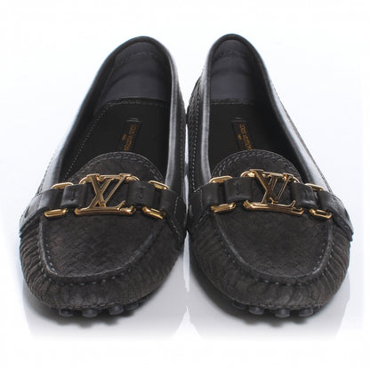 Louis Vuitton Oxford Loafers Suede Calf 36.5 Grey 2 of 7
