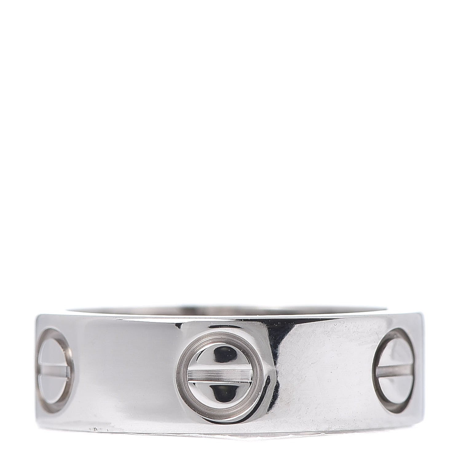 Cartier 18K White Gold 5.5mm LOVE Ring 49 4.75 3 of 4