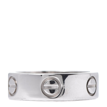 Cartier 18K White Gold 5.5mm LOVE Ring 49 4.75 3 of 4
