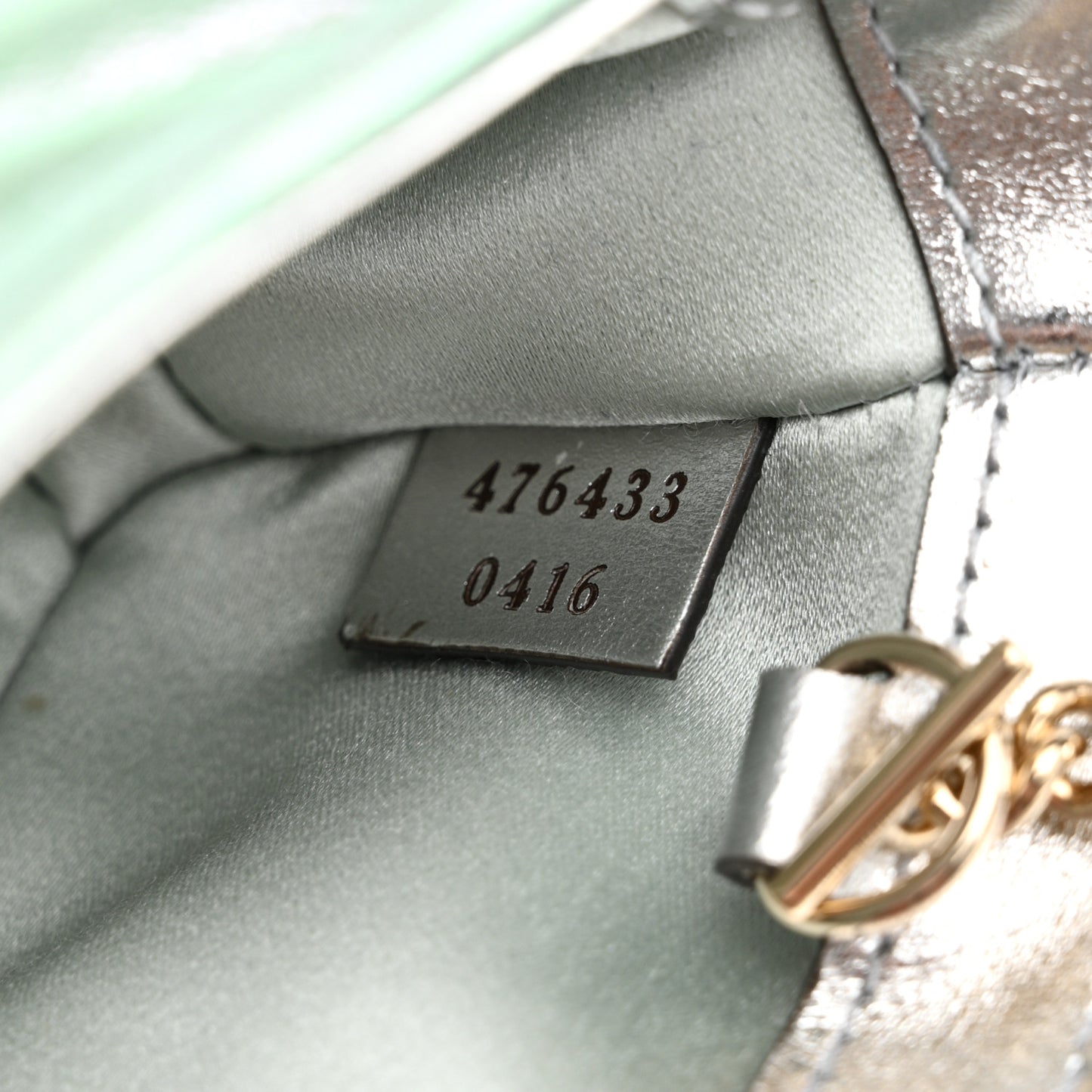 Iridescent Nappa Chevron Matelasse Super Mini GG Marmont Shoulder Bag Green Iridescent