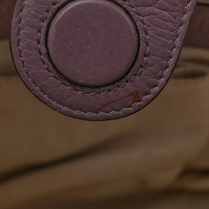 Gucci Pebbled Calfskin Medium Bamboo Shopper Tote Purple 13 of 16