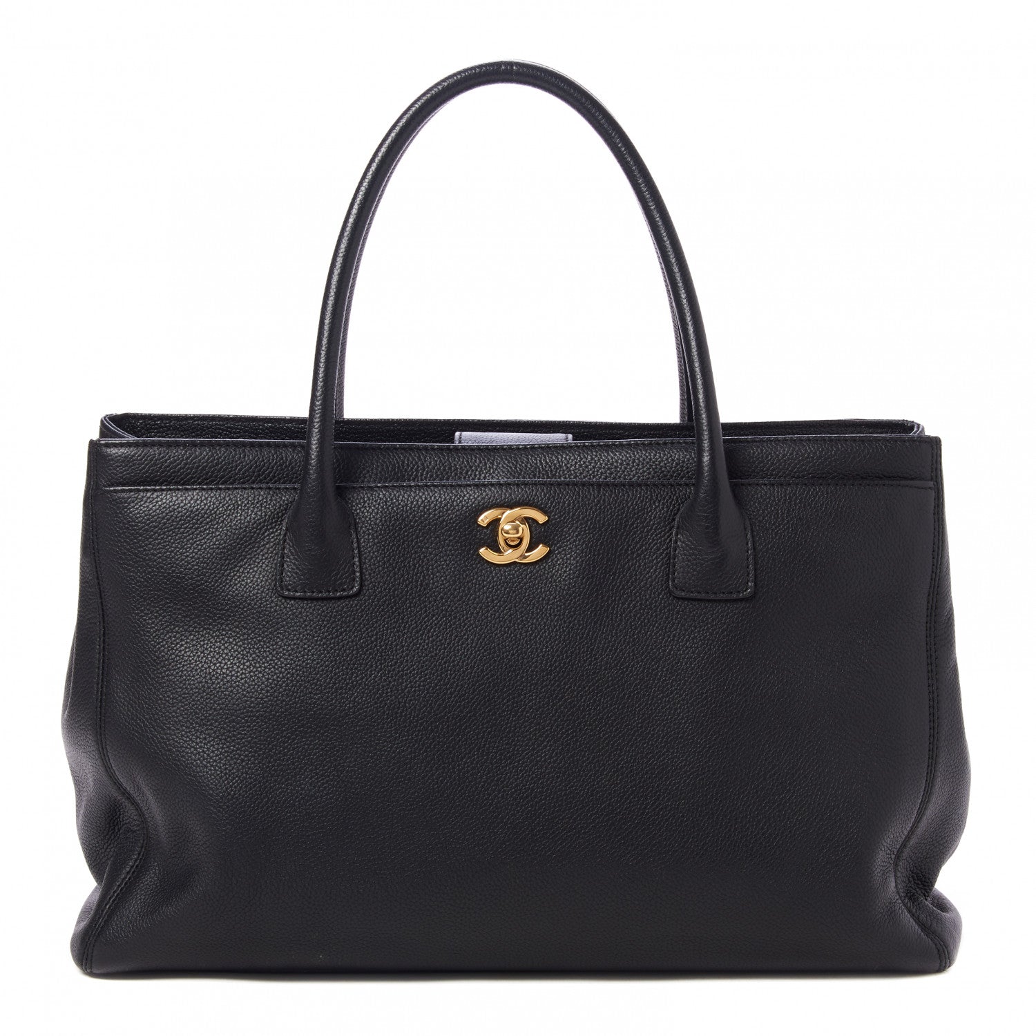 Chanel Calfskin Cerf Executive Shopper Tote Black 1 of 10