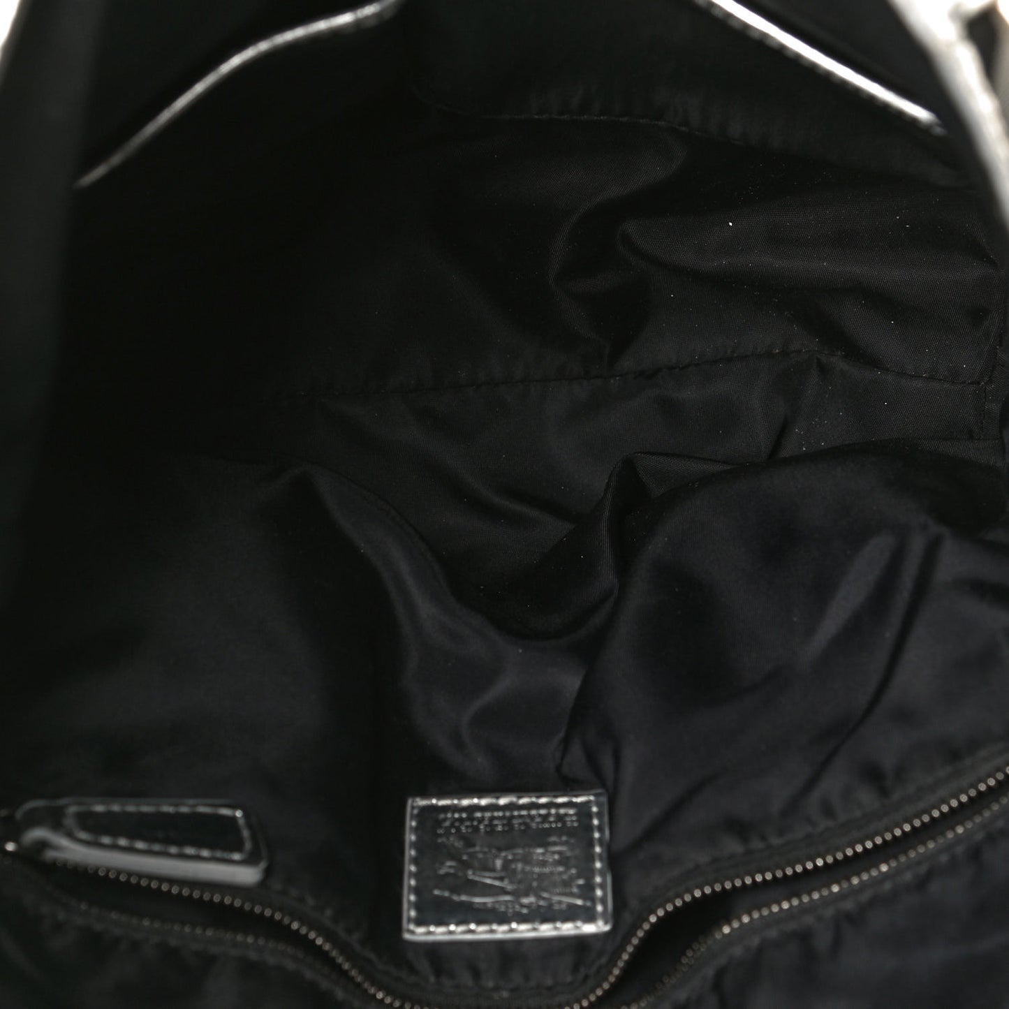 Nylon Beat Check Small Victoria Tote Silver