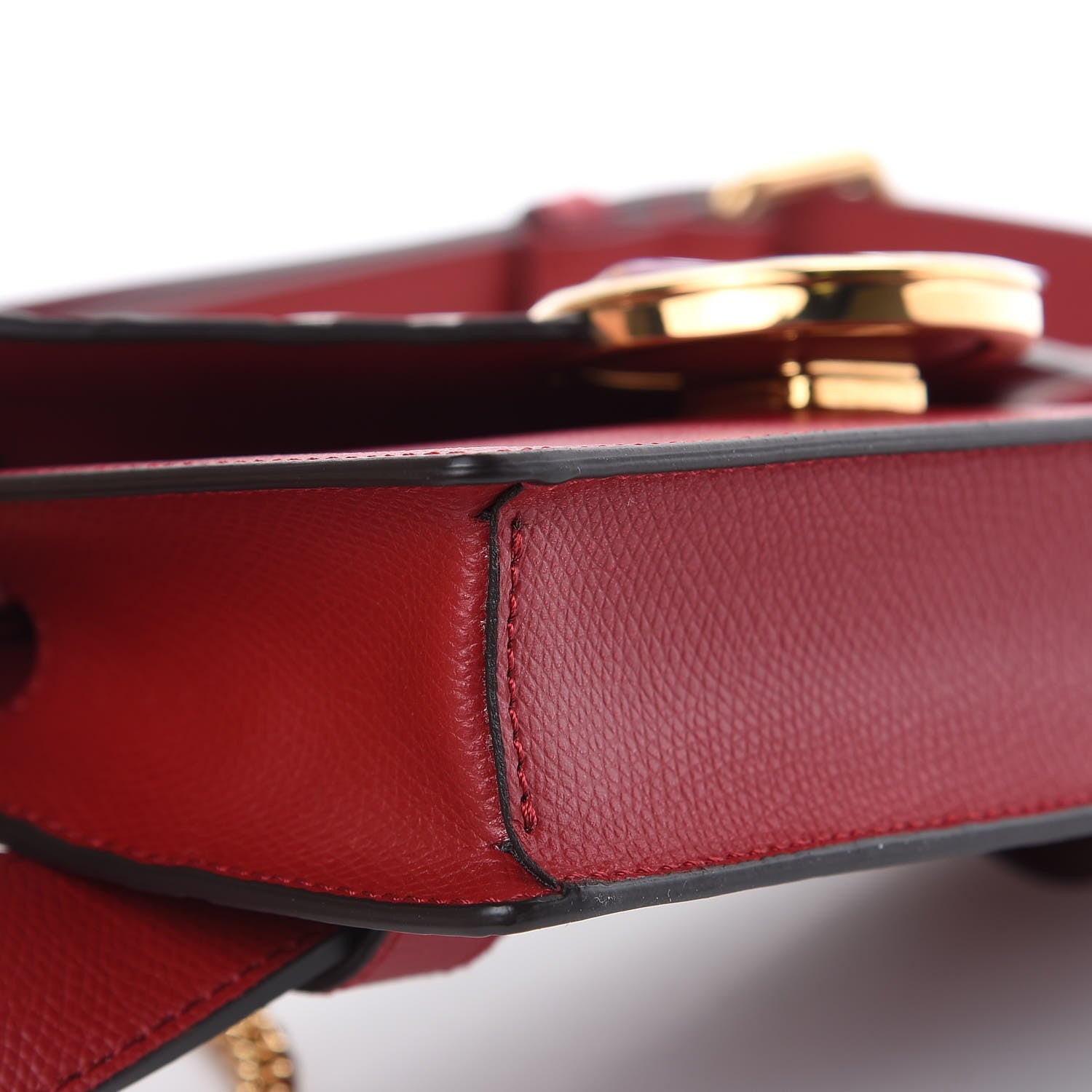 Fendi Vitello Cruise F is Fendi Bi-Color FF 1974 Embossed Envelope Belt Bag Maya Black Fragola 9 of 11