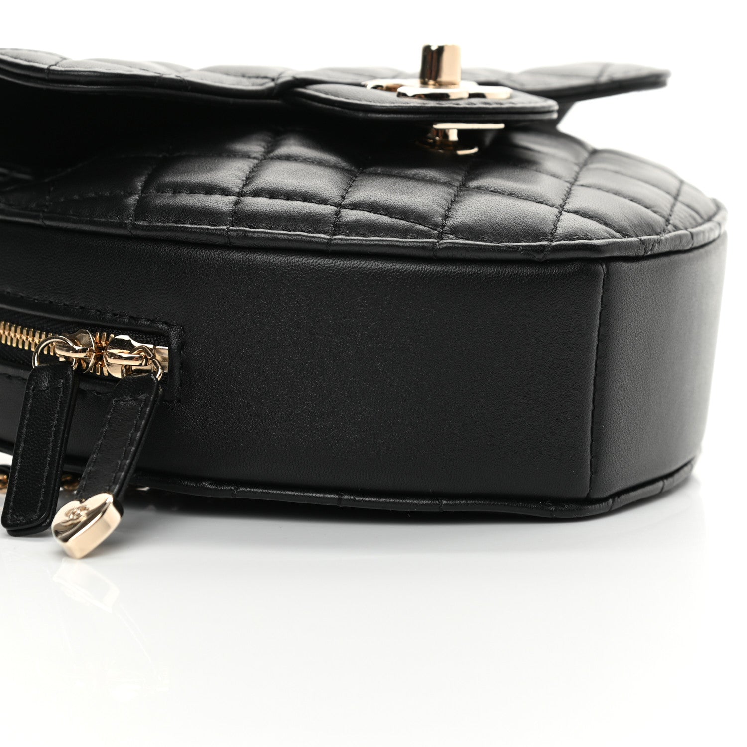 Chanel Lambskin Quilted CC In Love Heart Bag Black 9 of 11