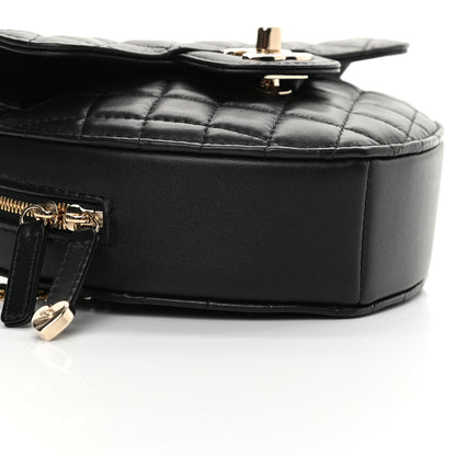 Chanel Lambskin Quilted CC In Love Heart Bag Black 9 of 11