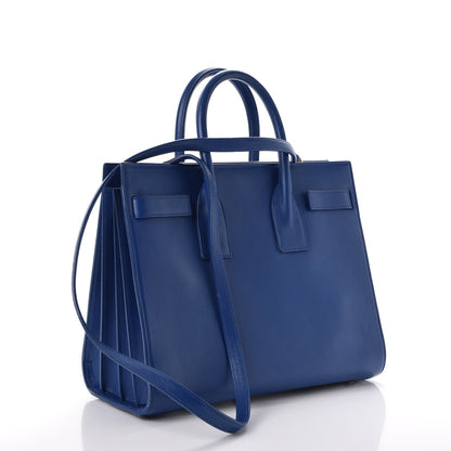 Saint Laurent Calfskin Small Sac De Jour Blue Majorelle 3 of 18