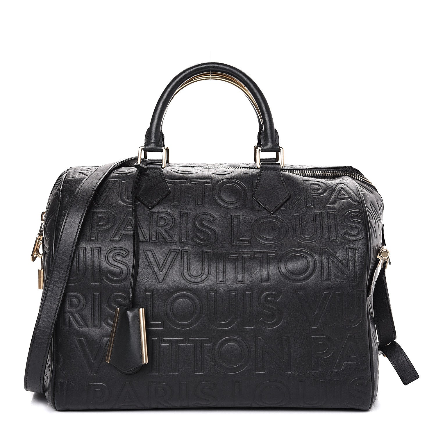 Louis Vuitton Calfskin Embossed Speedy Cube 30 Black 1 of 9