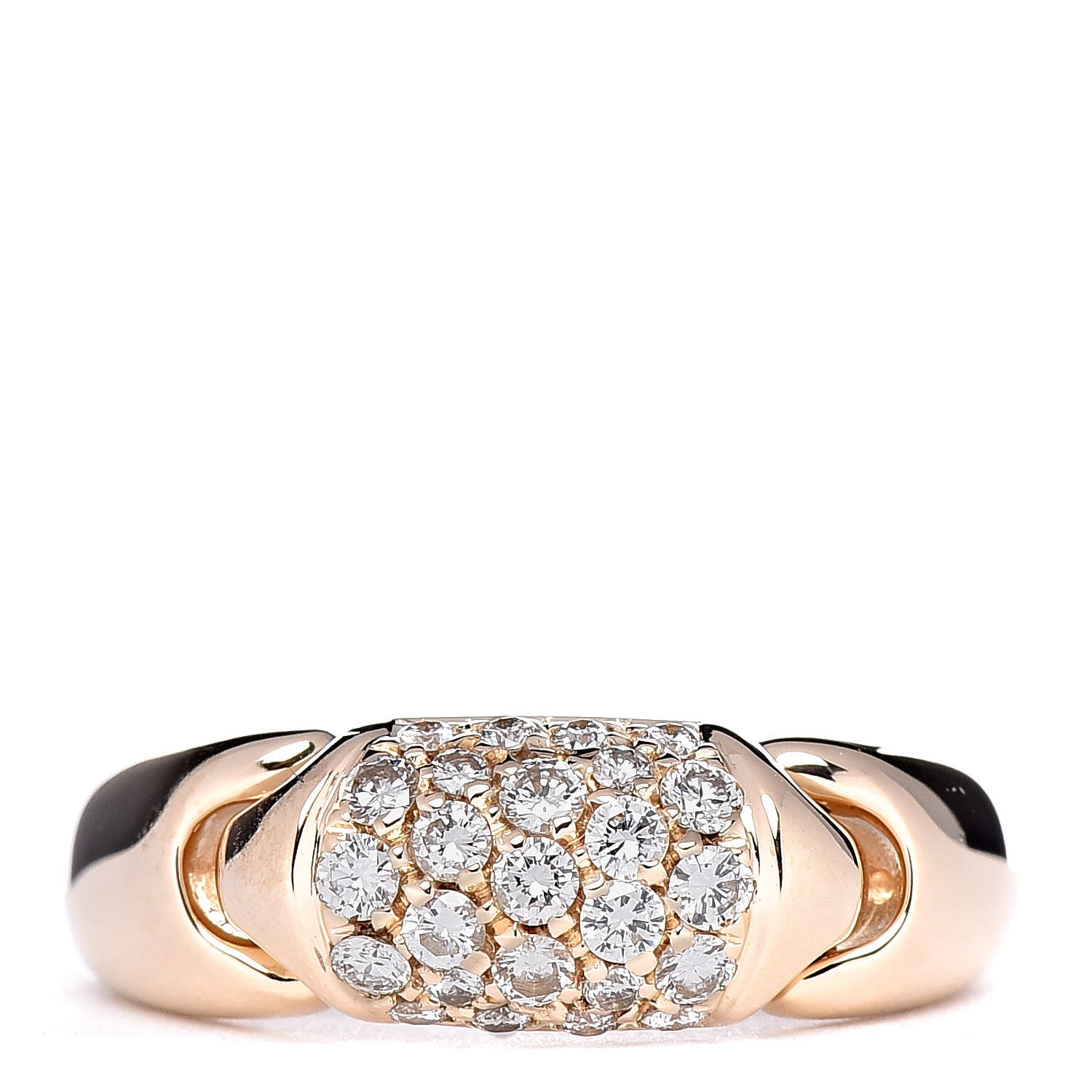 Bulgari 18K Yellow Gold Diamond Band Ring 49 5 1 of 5
