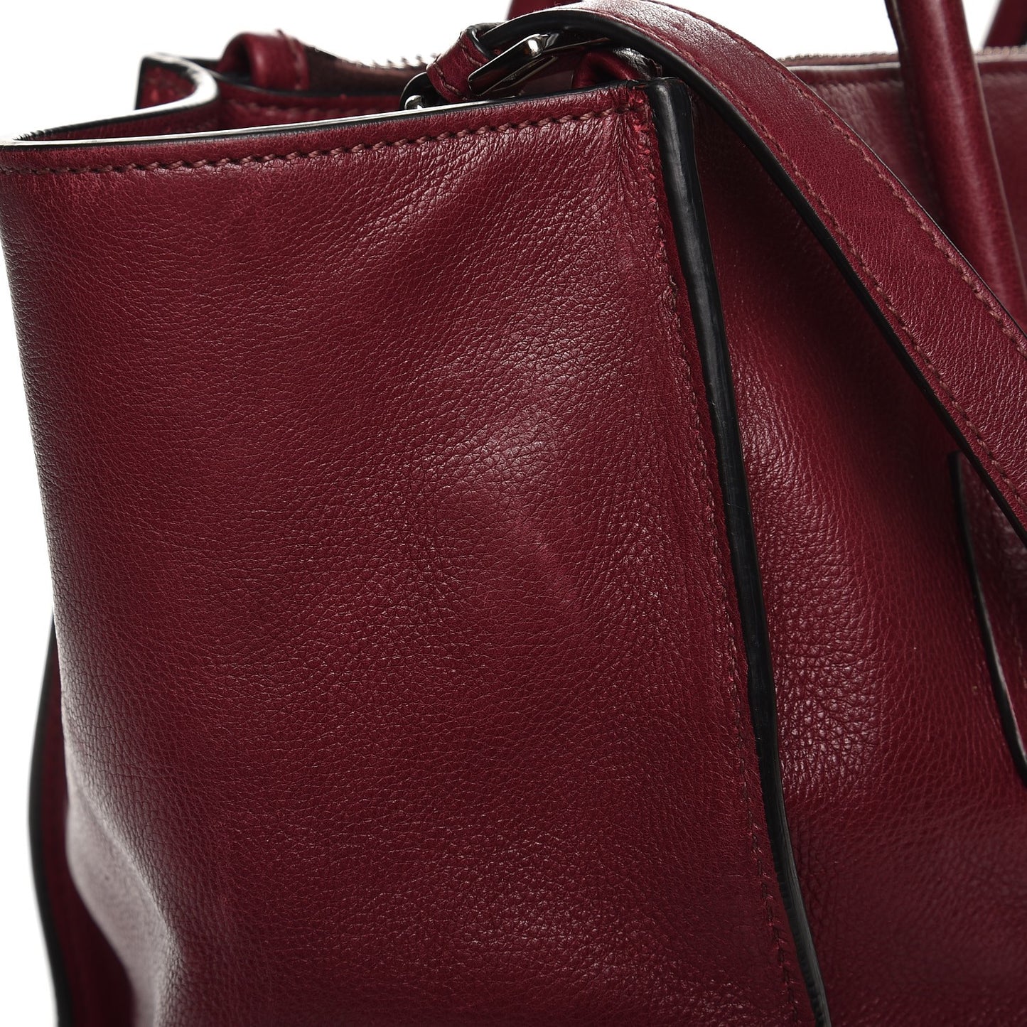 Glace Calf Twin Pocket Tote Fuxia