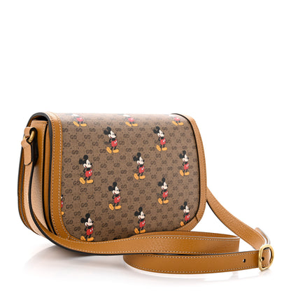 Gucci X DISNEY Mini Vintage GG Supreme Monogram Mickey Mouse Small Flap Messenger Bag Beige Vintage Sun Oil 3 of 11