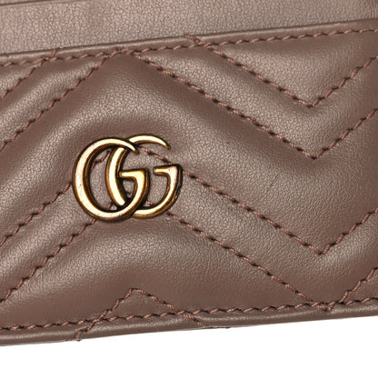 Gucci Calfskin Matelasse GG Marmont Card Holder Porcelain Rose 7 of 8