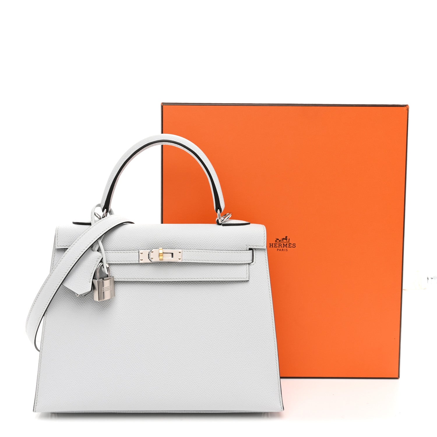 Hermes Epsom Kelly Sellier 25 Gris Platine 1866732 – FASHIONPHILE