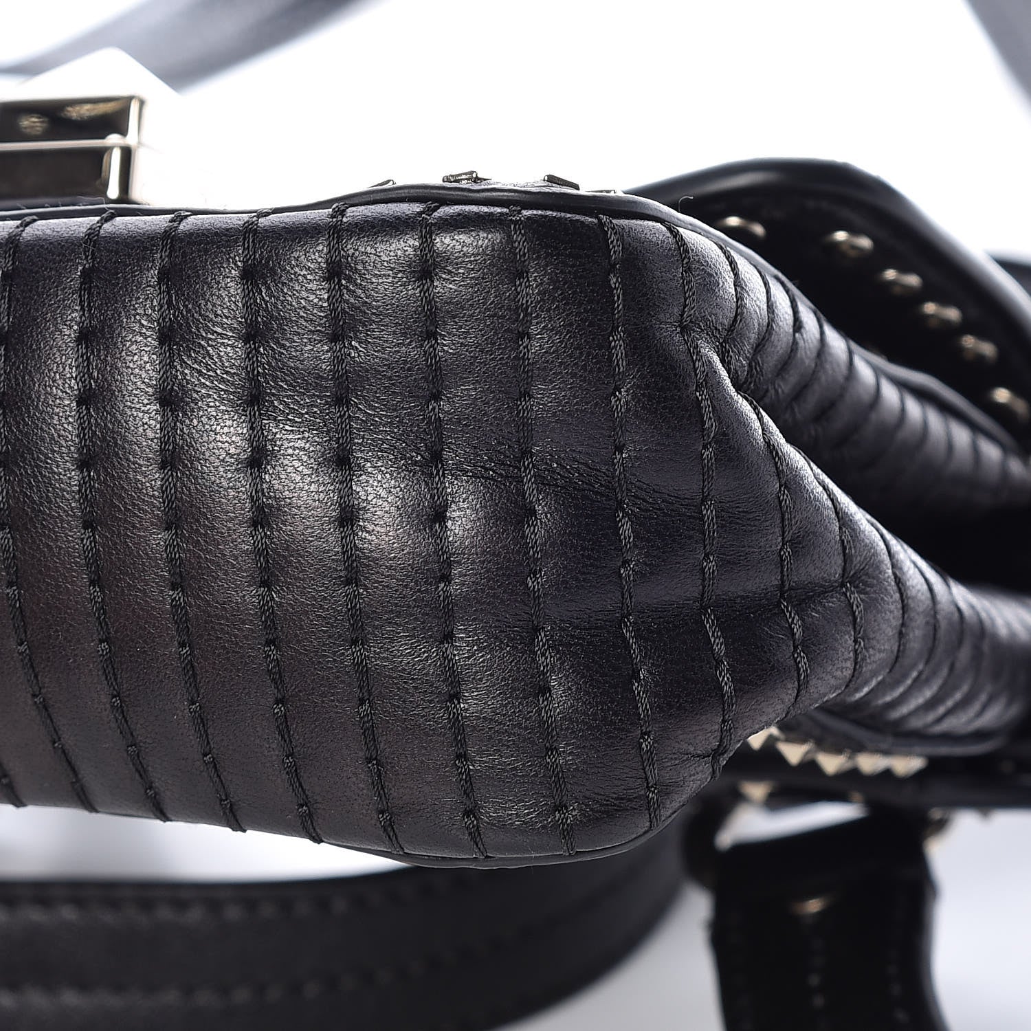 Valentino Garavani Lambskin ZiggyStud Rockstud Convertible Crossbody Belt Bag Black 11 of 12