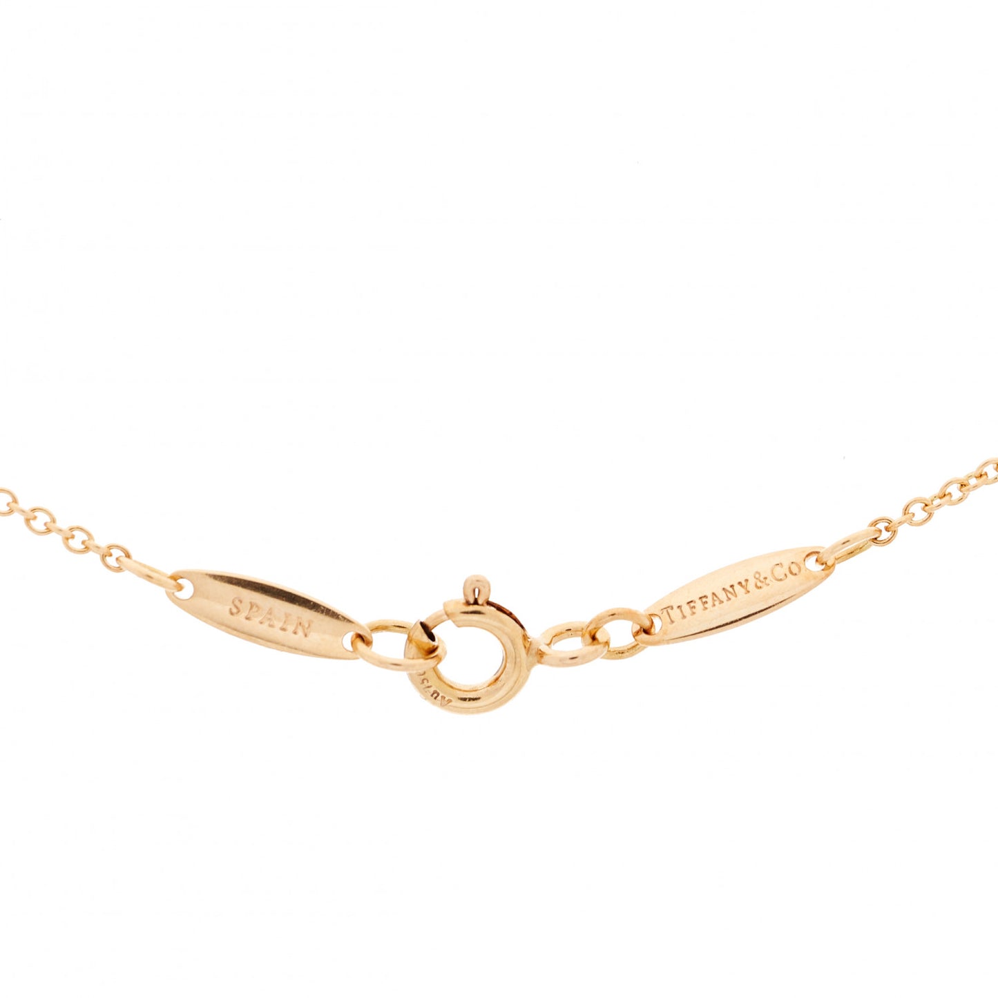 18K Rose Gold Diamond .07ct Elsa Peretti Diamonds by the Yard Pendant Necklace
