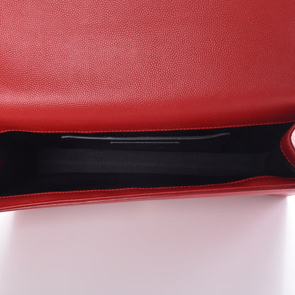 Saint Laurent Grain De Poudre Classic Monogram Kate Clutch New Red 5 of 6