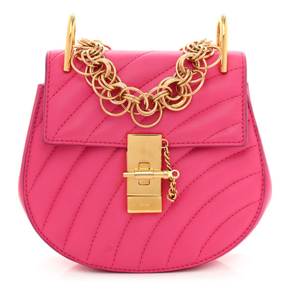 Chloe Calfskin Quilted Mini Drew Bijou Shoulder Bag Fuchsia Rose 1 of 8