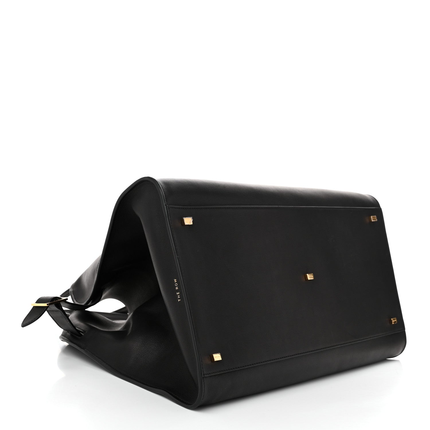 The Row Polished Saddle Calfskin Soft Margaux 17 Black 4 of 9
