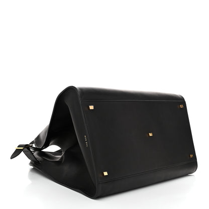 The Row Polished Saddle Calfskin Soft Margaux 17 Black 4 of 9