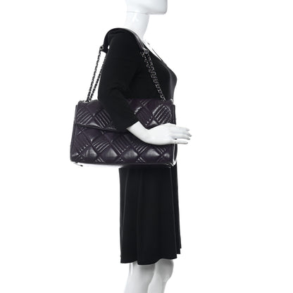 Chanel Lambskin In and Out XL Maxi Flap Dark Purple 2 of 10